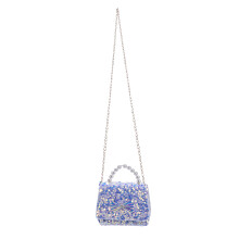 1Stk Weiße Pailletten Crossbody Bag, Handtasche Mit Schleife
