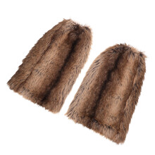 1Paar Braune Pelzstulpen Für Mittelalter Wikinger Outfit