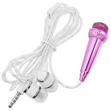 3Stk Microphone Mini Bunt Kunststoff Telefon Gesang Aufnahme