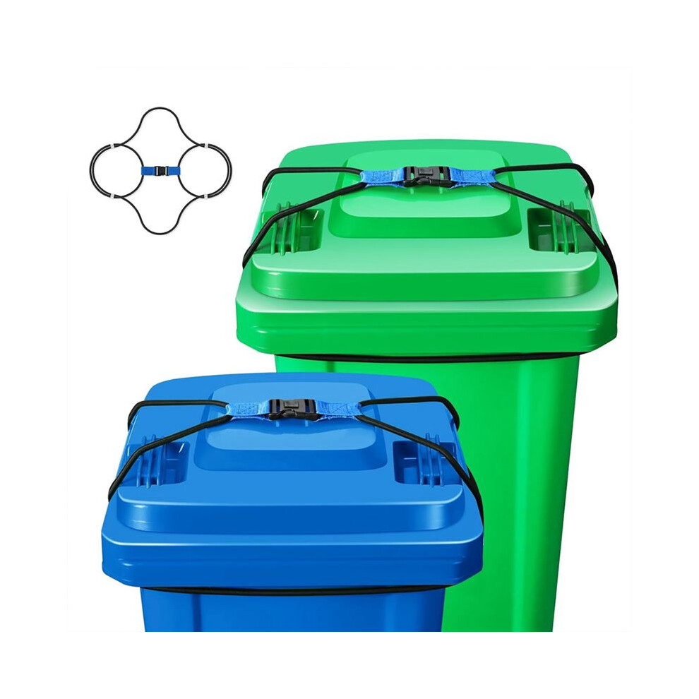 2Pcs Trash Can Lid Locks For Animals, Garbage Can Bungee Cord Lock Keep Bear/Raccoon/Dog Out Of Garbage 6033961887346