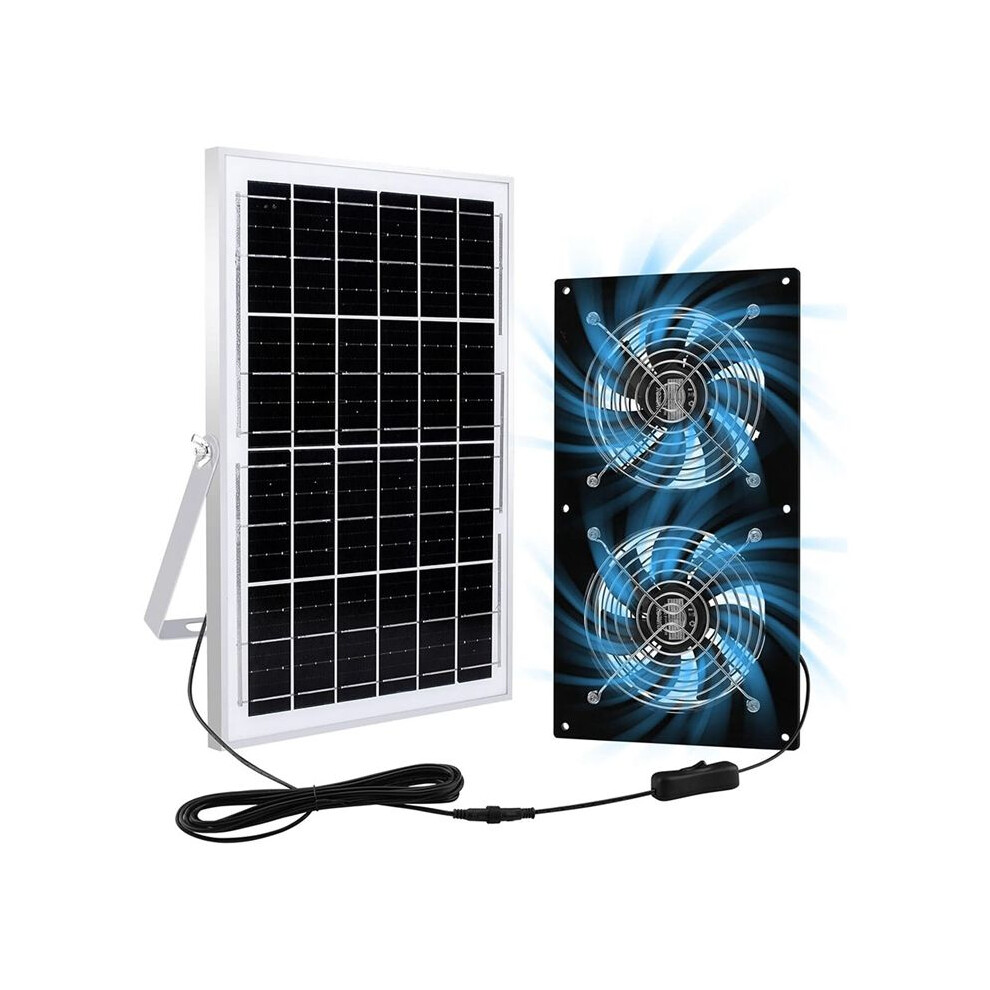 Solar Exhaust Fans & Powered Fan With 15W Panel 2Pack High-Speed Brushless Fans,Solar Ventilation Fan For Greenhouses 6031106868847