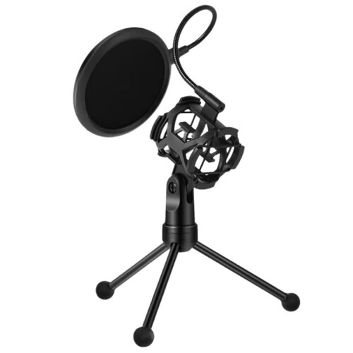 Professional Microphone Tripod Stand Isolation Shield Filter for Recording Maximum Isolation From Handling Vibration