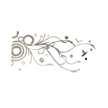 Wall Stickers Mirror Flower Rattan Acrylic 3D Wall Stickers Family Wall Decals Living Room Wall Decor Sticke
