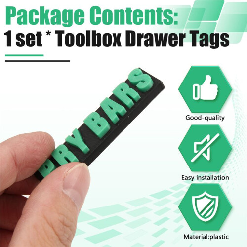Toolbox Drawer Tags,3D Magnetic Tool Box Labels,23PCS Reusable Toolbox Organization Stickers,Quick Identifying Drawers 1