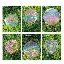 6Pcs/Set Suncatchers Window Stickers Rainbow Maker PVC Glass Sticker Sun Catcher Wall Decal Art Home Bedroom Kids Room