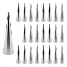 24PCS Stainless Steel Pastry Cream Horn Molds Conical Tube Cone Pastry Roll Horn Mould Kitchen Baking Coil Tool