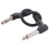 6 X Cabos de Guitarra EléTrica 6 Polegadas 1/4 Efeito ÂNgulo Reto Pedal Patch Cord Preto 5