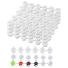 25 Strips Empty Paint Pots Strips Clear Storage Containers Painting Arts Crafts Supplies for Classrooms Schools