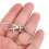 60 Pieces Key Ring Clip Hooks Twist Locks Lanyard Snap Hooks with Split Key Rings (Silver) 8