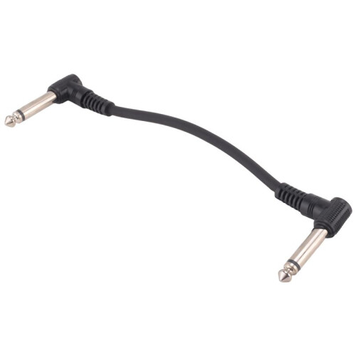 6 X Cabos de Guitarra EléTrica 6 Polegadas 1/4 Efeito ÂNgulo Reto Pedal Patch Cord Preto 2