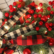 Décorations de Noël Couronnes Pendentifs Nœuds de Noël Décorations de Jardin et de Cour