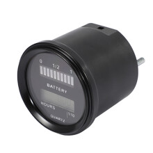Rl-Bi011 Battery Gauge Agm Gel Volt Meter Battery Indicator With Hour Meter For Motorcycle Atv Tractor Cleaning Machine
