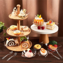 200 Assiettes à Apéritif Jetables avec Cuillères, Fourchettes, Assiettes à Dessert, Bols à Apéritif en Plastique Transparents