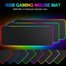 Gaming Mouse Pad, 31.5 x 11.8 in RGB Mouse Mat, with Non-Slip Rubber Base Computer Keyboard Mouse Mat Luminous Mouse Pad