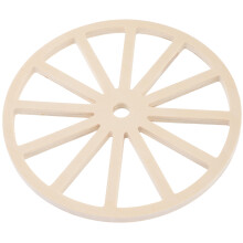 5Pcs Vintage Wooden Wagon Wheel Decor Rustic Beige Wall Art for Garden