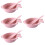 4Sets Stapelbare Unzerbrechliche Weizenstroh-Bowls Pink Zuhause 8