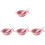 4Sets Stapelbare Unzerbrechliche Weizenstroh-Bowls Pink Zuhause 3