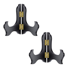 2Stk Schwarzer Holzdisplay- : Plattenhalter Für Und