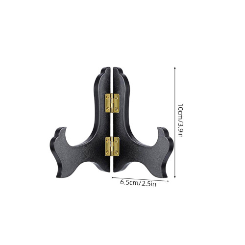 2Stk Schwarzer Holzdisplay- : Plattenhalter Für Und 1