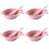 4Sets Stapelbare Unzerbrechliche Weizenstroh-Bowls Pink Zuhause 6