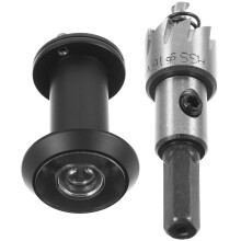 3Sets Robuster Türspion Schwarzem Metall Für Haustürschutz