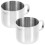 2Stk Kompakter Milchschäumer Silber Für Cappuccino 6