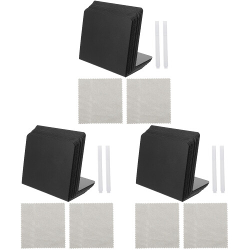 3Sets Tischtafeln, Wiederverwendbare Message Boards, Schwarz 2
