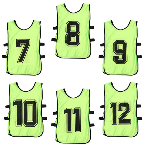 6Stk Kinder Fußballwesten Grün Polyester &