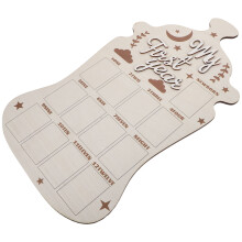 Beige Holz Baby Monatsrahmen Newborn Fotoschilder Keepsake