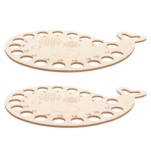 2Stk Nähfaden Organizer Holz Beige Langlebig Und