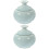 2Pcs Travel Sky-Blue Ceramic Face Cream Jars with Lid 7