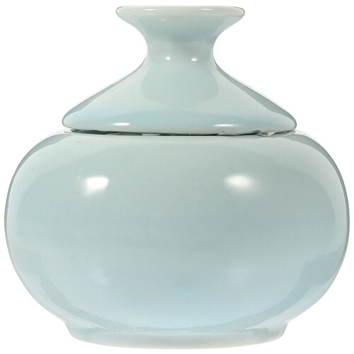 2Pcs Travel Sky-Blue Ceramic Face Cream Jars with Lid 1