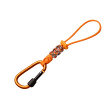 Lanyard with Carabiner Hook Cup Hook Climbing Accessories Backpack Key Ring Outdoor Paracord Keychain Orange