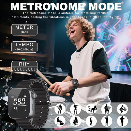 Vibrating Metronome Watch for Musicians and Exercisers Precision Pulse Sport Mode 2