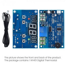 W1401 Digital Thermostat Temperature Controller with Sensor Waterproof Probe LED Display for Circuit Control