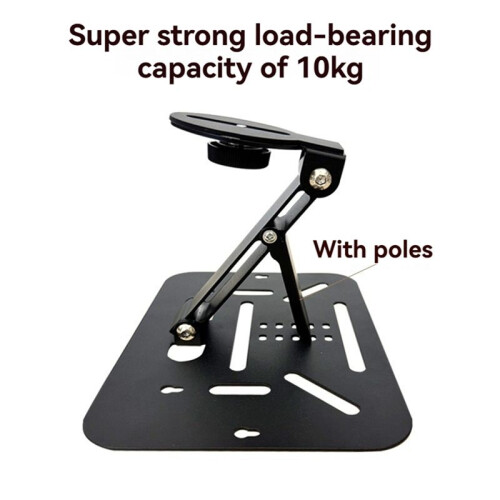 Universal Projector Bracket with 1/4 Inch Screw Desk, Ceiling and Wall Mount Adjustable Foldable Projector Stand Black 1