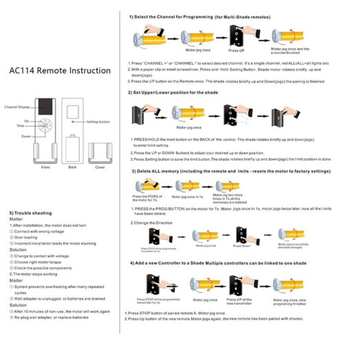 AC114-02, Controller per Tende A Rullo e Tapparelle Motorizzate, Telecomando Serie AC114 AC114-02 2