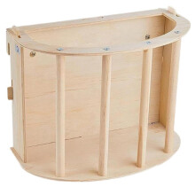 Mangiatoia per Fieno per Conigli, In Legno, per Piccoli Animali, Dispenser di Erba, Porta-Cibo per Porcellini D'India, Criceti e Scoiattoli