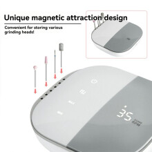 Máquina de Esmalte Elétrica Portátil, Conjunto Profissional de Ferramentas para Esmalte, Caneta de Manicure de Metal com Tela HD e Plugue UE