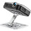 Projector Stand Desk,Wall and Ceiling Mount with 1/4inch Thread, Height Adjustable, Foldable, 360-Degree Rotation Silver 4