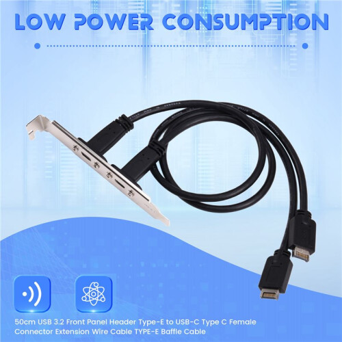 50 cm USB 3.2 Frontpaneel Header Type-E Naar USB-C Type-C Vrouwelijke Connector Verlengkabel TYPE-E Baffle Kabel 2