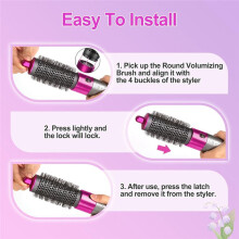 Round Brush Attachment for Air Wrap Hair Straightener for Airwrap Accessories