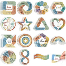 75Pc Calm Stickers for Anxiety Sensory Textured Sensory Stickers Anti Stress Anxiety Relief Items Boho Calm Sticker Bulk