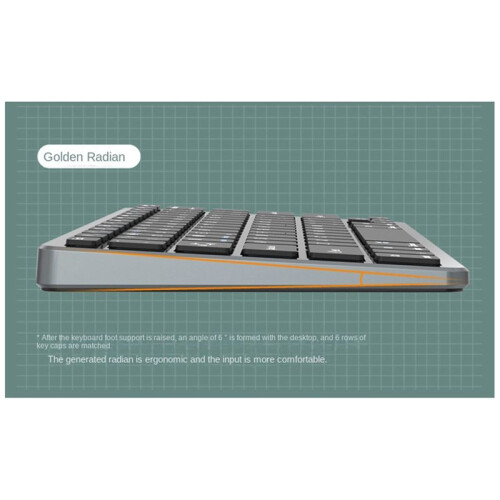 Wireless Keyboard and Mouse Kit Rechargeable 2.4G  Combination Keys for IOS/Android/Windows Keyboard Gray 1