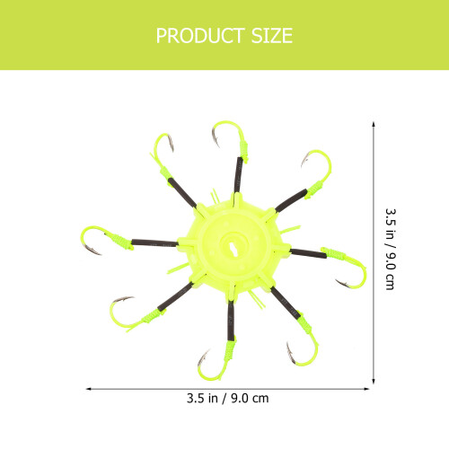 2 leuchtköder-haken für tintenfisch, fluoreszierende angelhaken 1