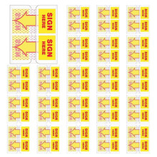 300PCS Sign Here Tabs Sign Here Sign Here Stickers Sign Here Flags with Dispenser Arrows Flag, 1 Inch (Yellow)