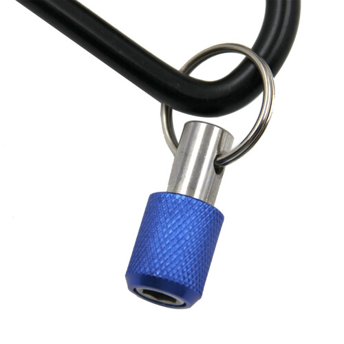 1/4 inch Hex-Shank Screwdriver Bits Holder Practical Extension Bar Drill Screw Adapter Quick Release Carabiner Keychain 2