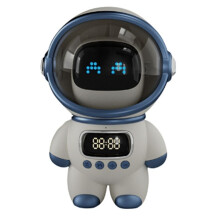 Astronaut Speaker AI Voice HiFi Audio Desktop Multifunctional Audio New Digital Alarm Clock FM Radio,A