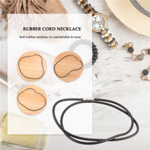 3mm Black Rubber Cord Necklace with Stainless Steel Closure - 22 Inch