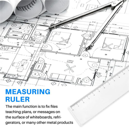 50cm Clear Plastic Measuring Long Straight Centimeter Ruler 2